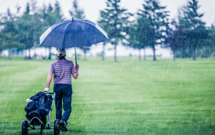 golf y lluvia Guadalhorce